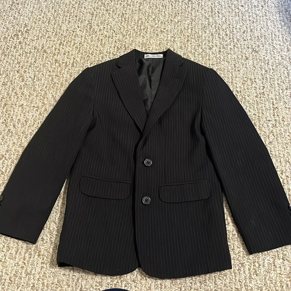 Boys size 8 suit jacket. Pinstripe. By Geoffrey Beene